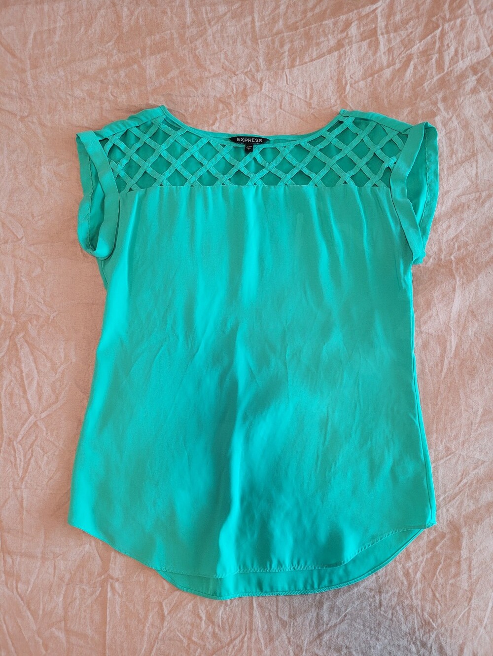 Teal Lattice Women’s Top